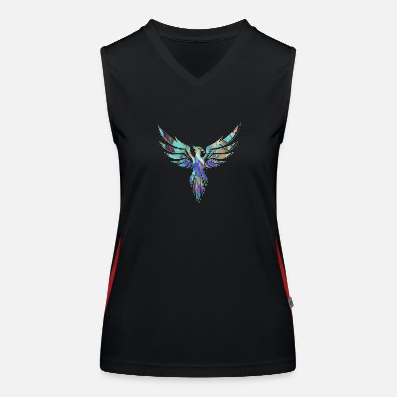 Phoenix,vogel,graffiti,Malerei,blau Funktionelles Kontrast-Tank Top für Frauen