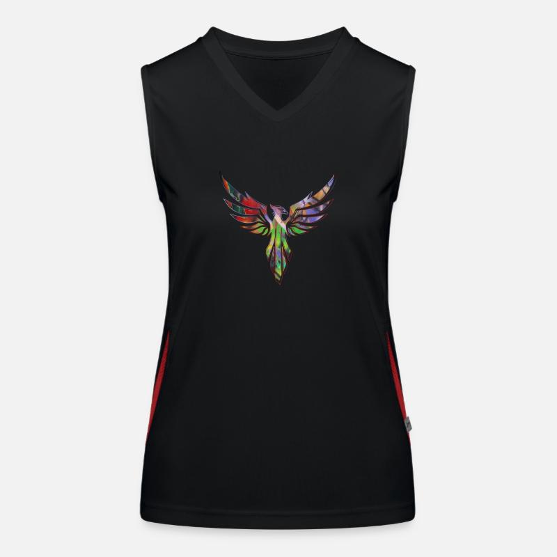 Phoenix,vogel,graffiti,Malerei,blau Funktionelles Kontrast-Tank Top für Frauen