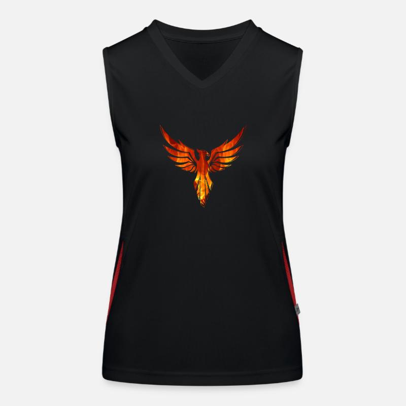Phoenix,vogel,graffiti,Malerei,funken,feuer Funktionelles Kontrast-Tank Top für Frauen