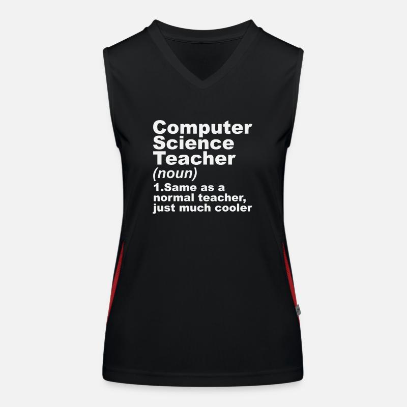 Computer Science Teacher Definition Women's Functional Contrast Tank Top