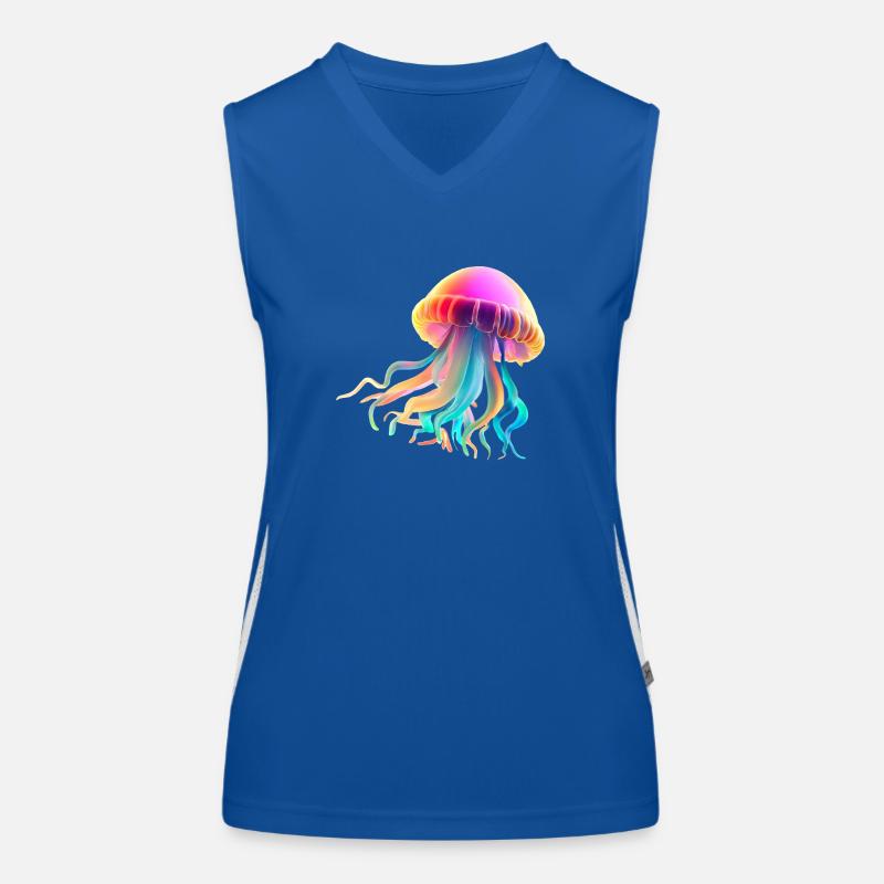 Méduse Méduse Sea Creature Diving Cadeau coloré Débardeur respirant contrasté Femme