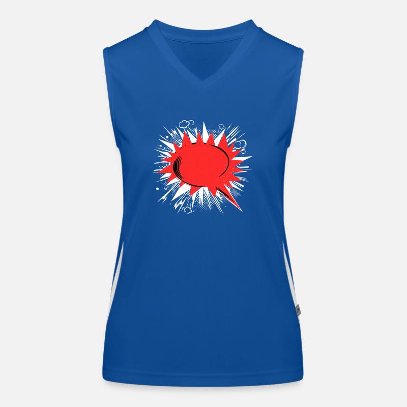Leere Sprechblase Funktionelles Kontrast-Tank Top für Frauen