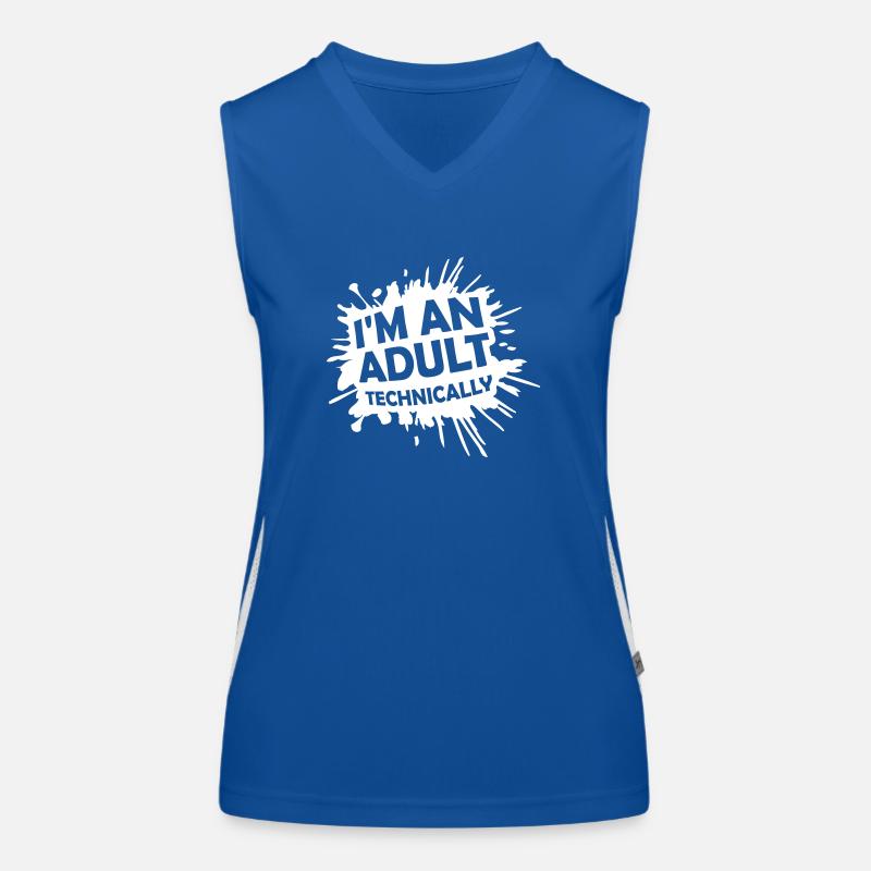 I'm an Adult Technically Technically Adult Joke Women's Functional Contrast Tank Top