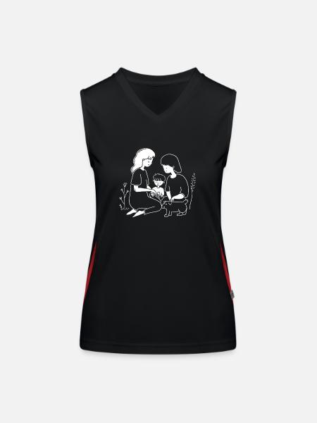 Shared Moments - This Is Us - Women's Functional Contrast Tank Top - black/red - Front
