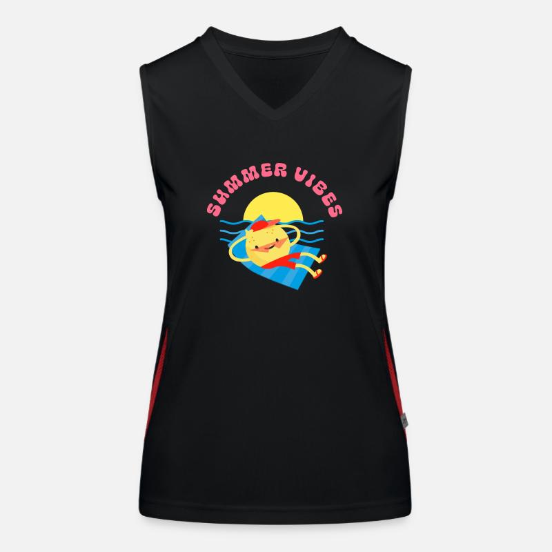 sumer vibes lemon Funktionelles Kontrast-Tank Top für Frauen