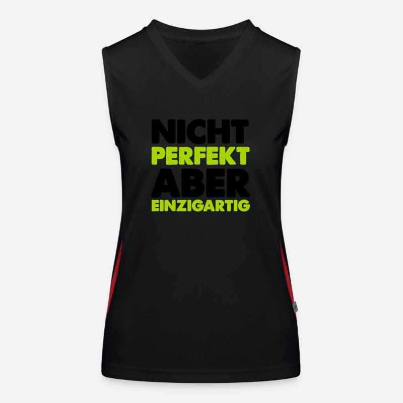 nicht perfekt aber einzigartig Funktionelles Kontrast-Tank Top für Frauen