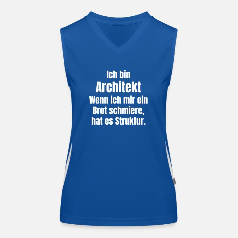 When architect smears bread, it has structure Women's Functional Contrast Tank Top