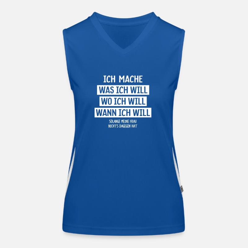 ich mache was ich will! Funktionelles Kontrast-Tank Top für Frauen