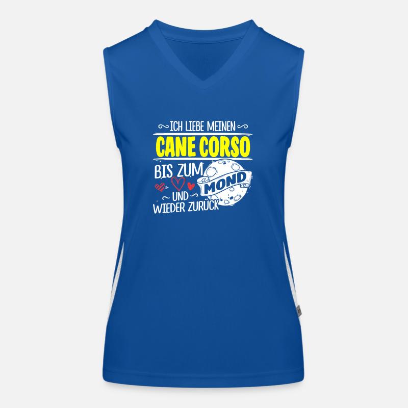 CANE-CORSO - Mond Funktionelles Kontrast-Tank Top für Frauen