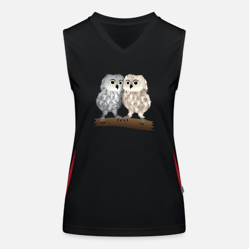 Eulen hell Funktionelles Kontrast-Tank Top für Frauen