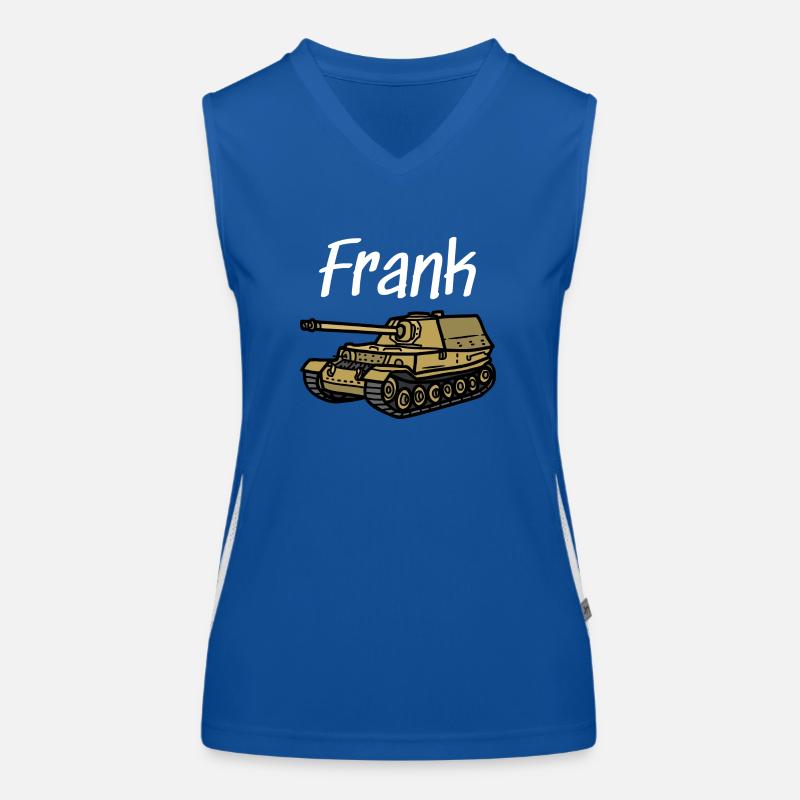 Frank Der Panzer Funktionelles Kontrast-Tank Top für Frauen