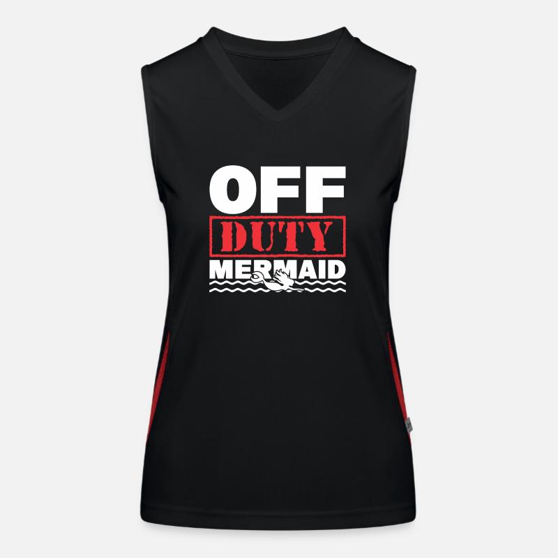 Summer - Women's Functional Contrast Tank Top - black/red