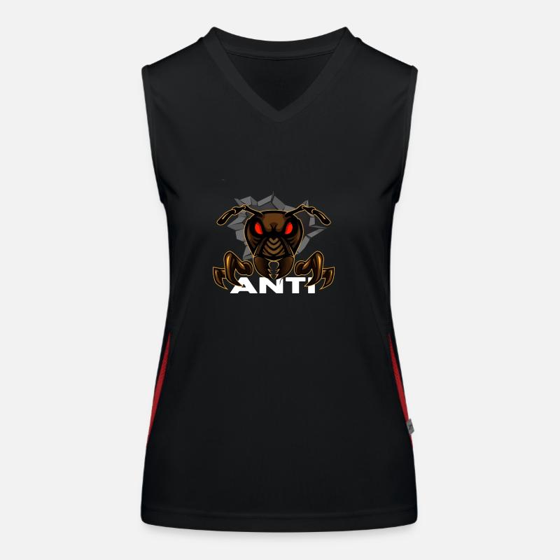 Ant ant colony fire ant"anti" Women's Functional Contrast Tank Top