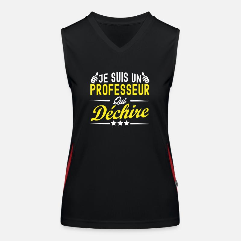 professeur qui déchire / cadeau professeur Débardeur respirant contrasté Femme