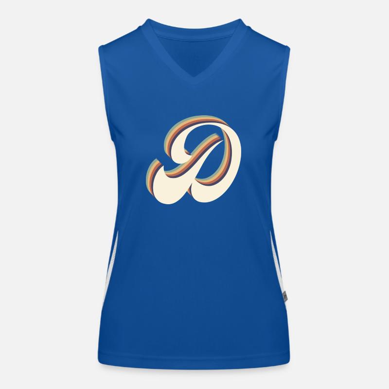 Buchstabe D Funktionelles Kontrast-Tank Top für Frauen