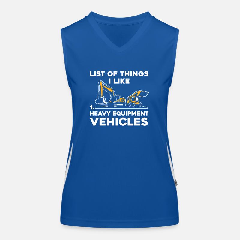 Construction machinery operator Excavator driver Excavator driver Construction workers Women's Functional Contrast Tank Top