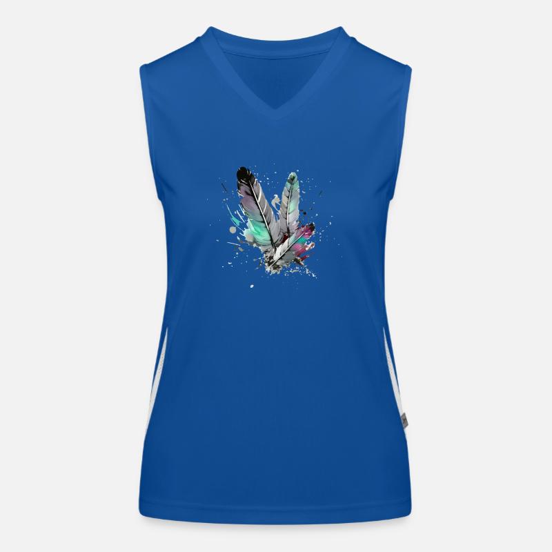 Feder Funktionelles Kontrast-Tank Top für Frauen