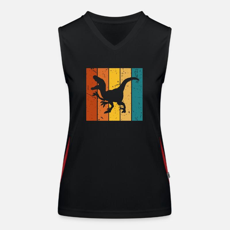 Dinosaurier-Vintage-Geschenk Funktionelles Kontrast-Tank Top für Frauen