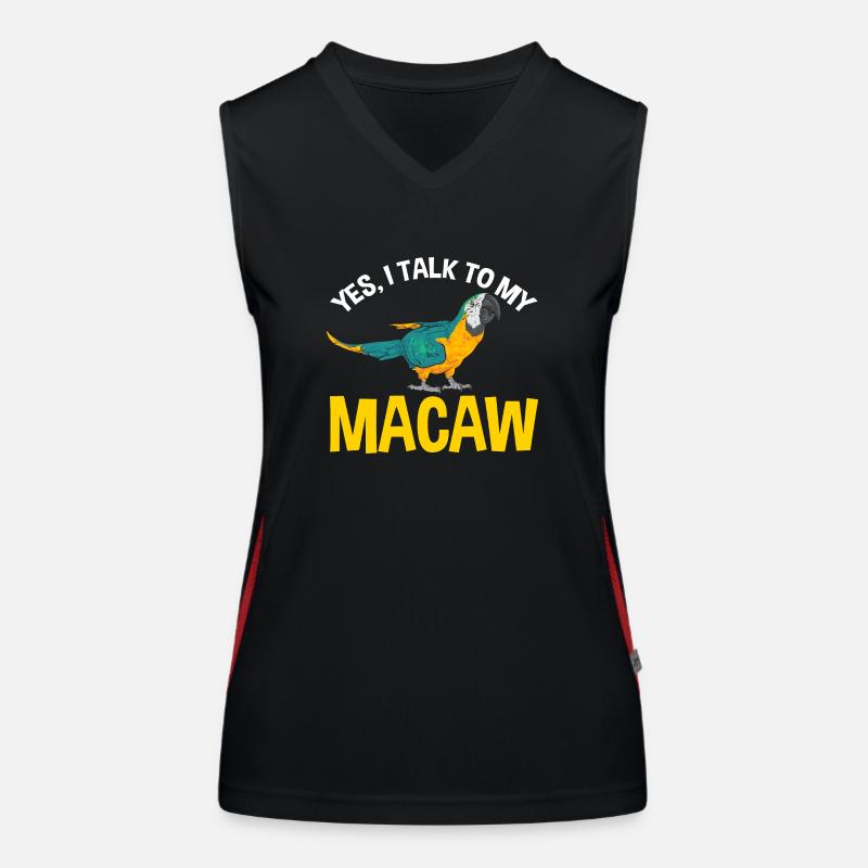 Yellow-breasted Macaw Parrot Blue And Yellow Macaw Women's Functional Contrast Tank Top