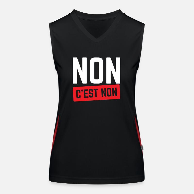 Non C'est Non. Débardeur respirant contrasté Femme
