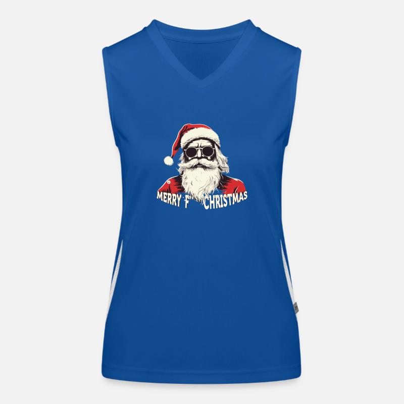Weihnachtsmann Funktionelles Kontrast-Tank Top für Frauen