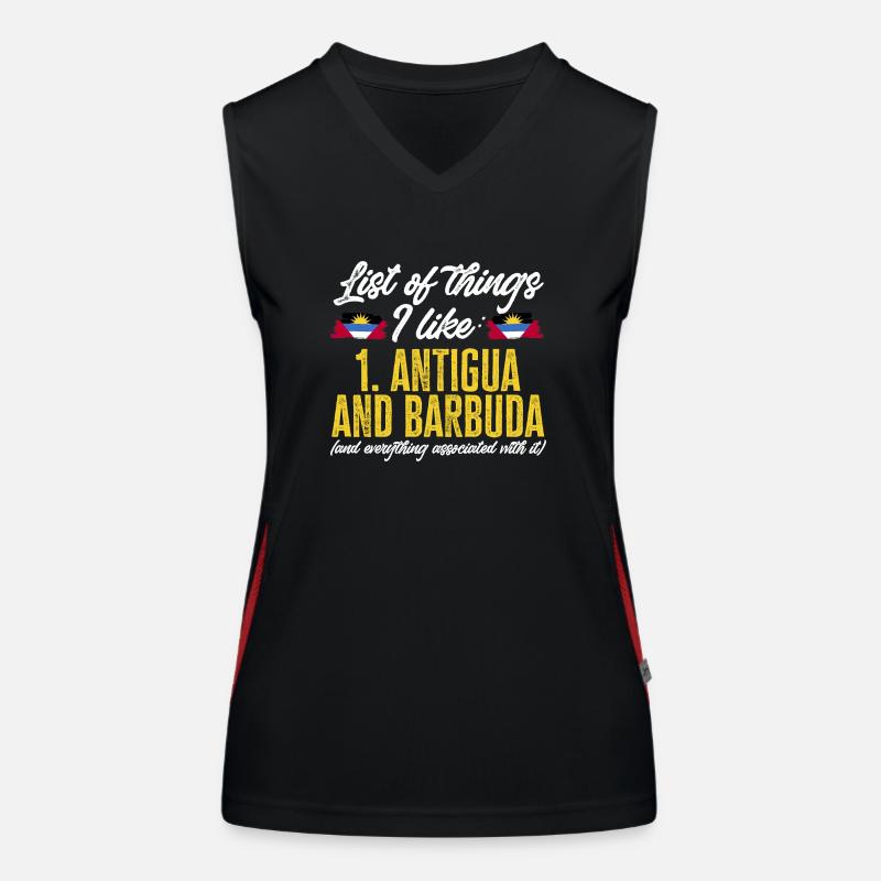 Antigua und Barbuda Flagge Funktionelles Kontrast-Tank Top für Frauen