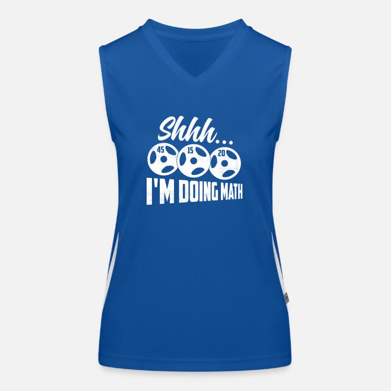 Shhh I'm Doing Math Weight Lifting Workout Trainin Funktionelles Kontrast-Tank Top für Frauen