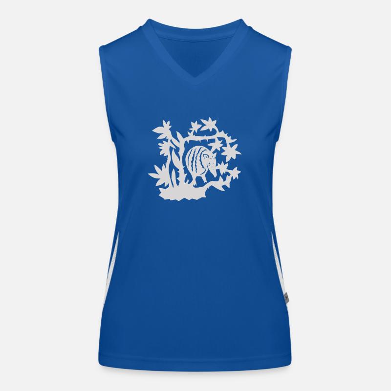 Graues Gürteltier Funktionelles Kontrast-Tank Top für Frauen