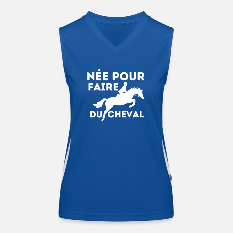 Femme sur un cheval Débardeur respirant contrasté Femme