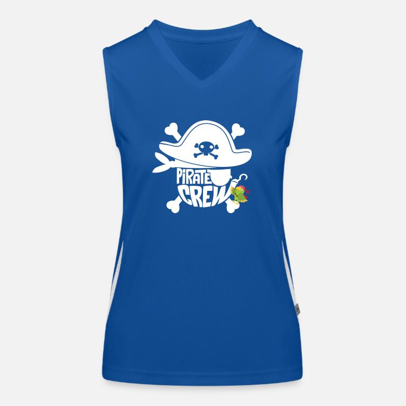 Pirate Birthday Party Group Shirt Buccaneers Women's Functional Contrast Tank Top