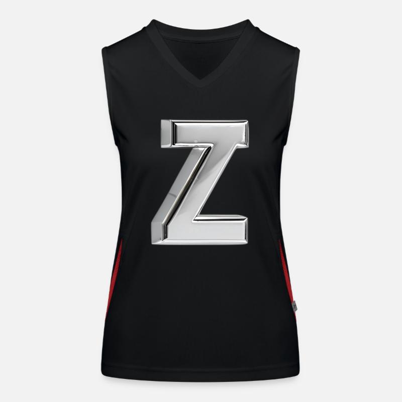Chrome ,, Z " Metallic Funktionelles Kontrast-Tank Top für Frauen