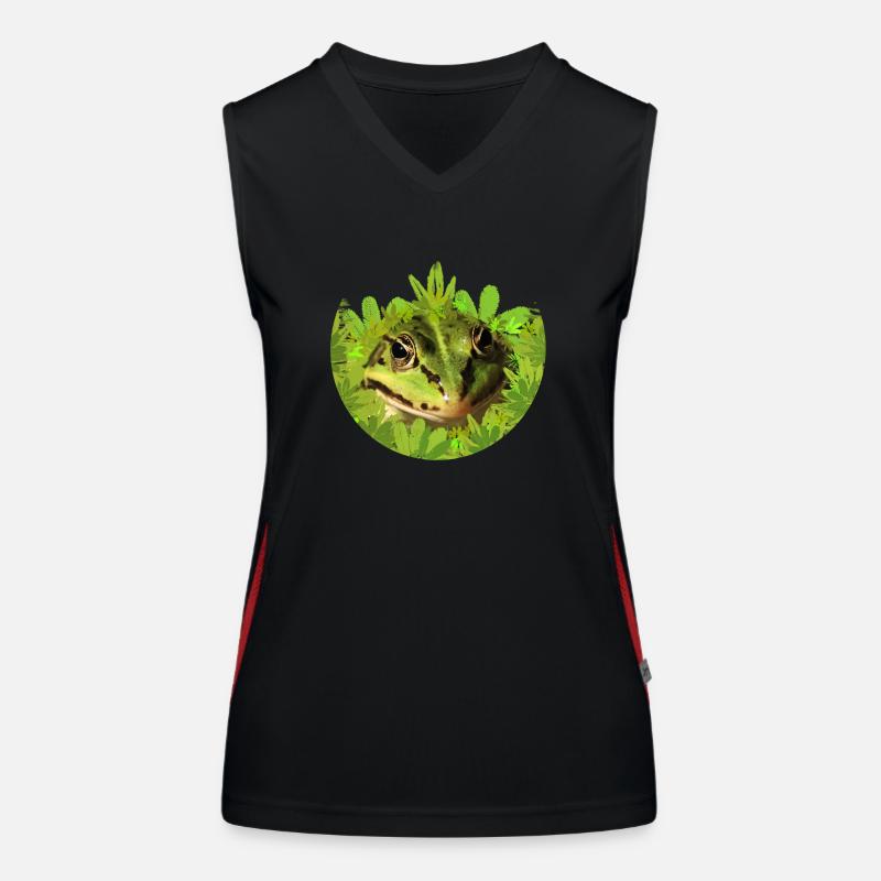 Frog King Prince Tree Frog Women's Functional Contrast Tank Top