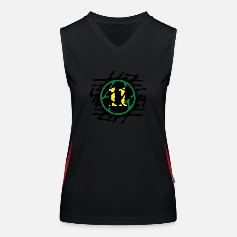 11_klecks_broken_vec_3de Funktionelles Kontrast-Tank Top für Frauen