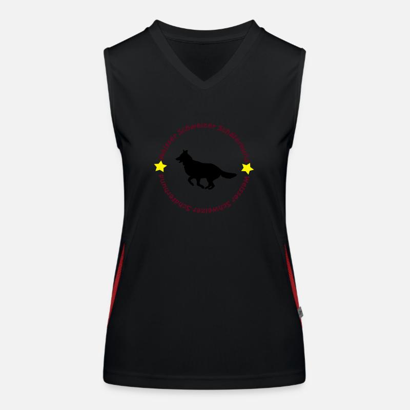 Weisser Schweizer Schäferhund Funktionelles Kontrast-Tank Top für Frauen