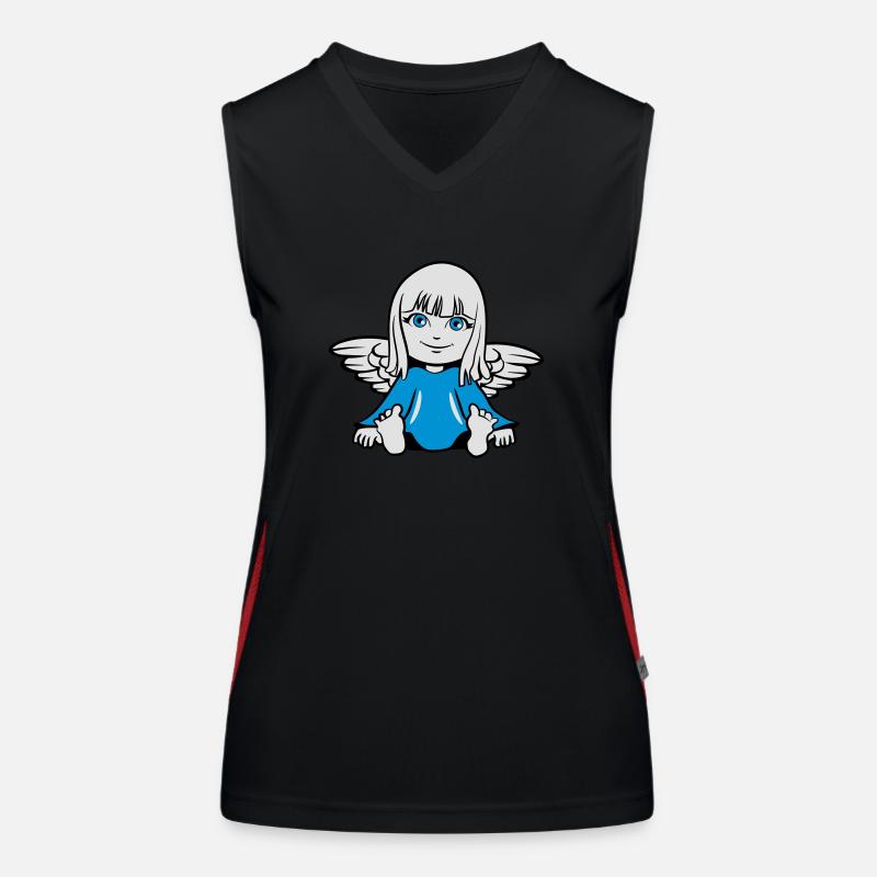 Engel mädchen süss Funktionelles Kontrast-Tank Top für Frauen