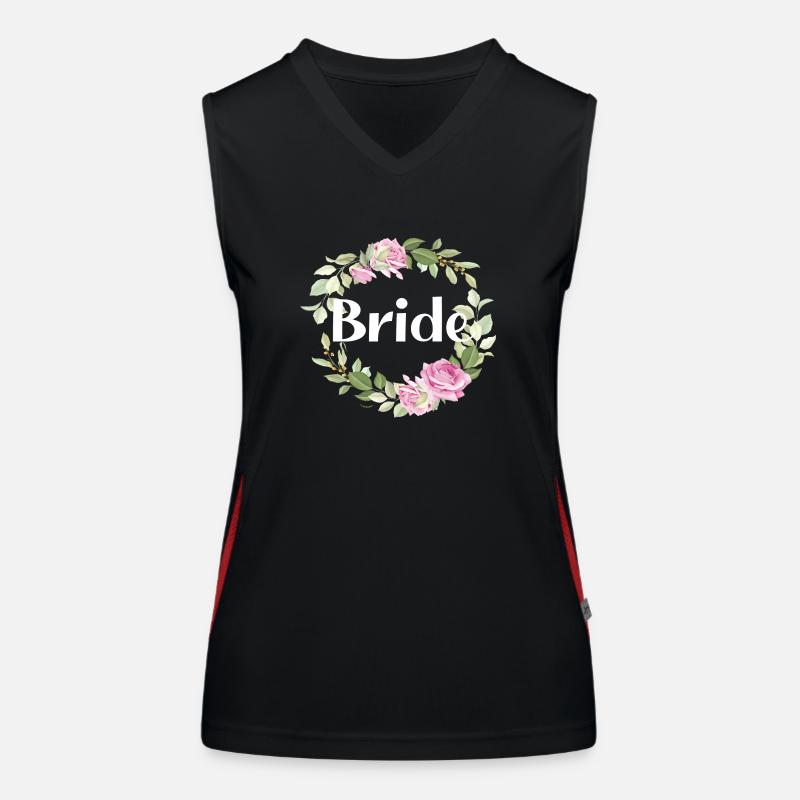 Bride Blumen idee Junggesellenabschied Bride Funktionelles Kontrast-Tank Top für Frauen