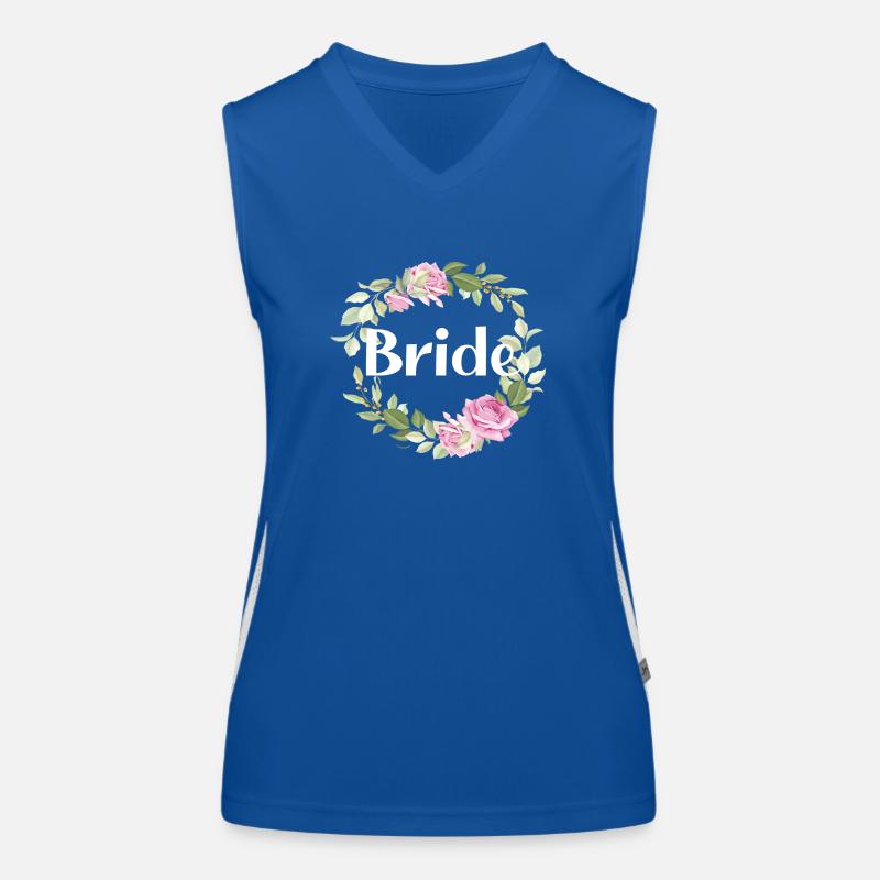 Bride Blumen idee Junggesellenabschied Bride Funktionelles Kontrast-Tank Top für Frauen