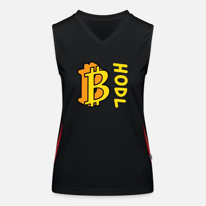 Bitcoin BTC HODL Comics Style Women's Functional Contrast Tank Top