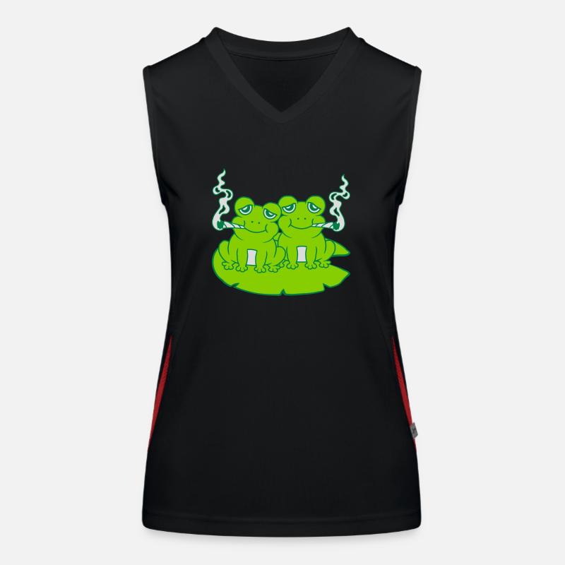 2 Kiffer Freunde Frösche Funktionelles Kontrast-Tank Top für Frauen