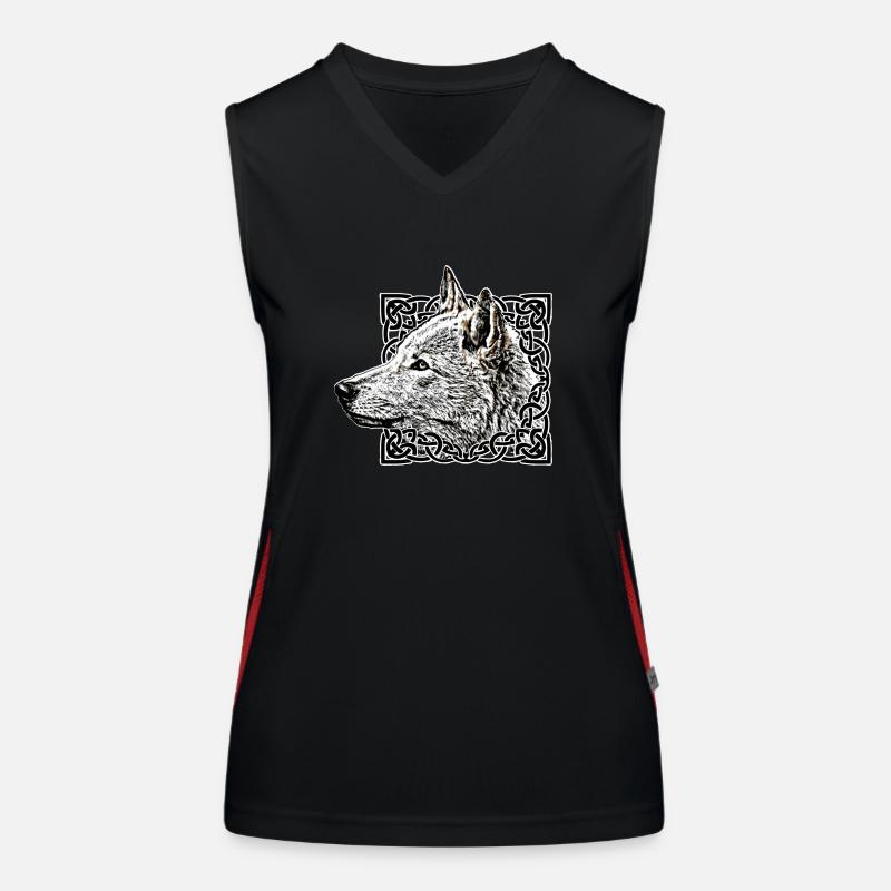 Loup gris Débardeur respirant contrasté Femme