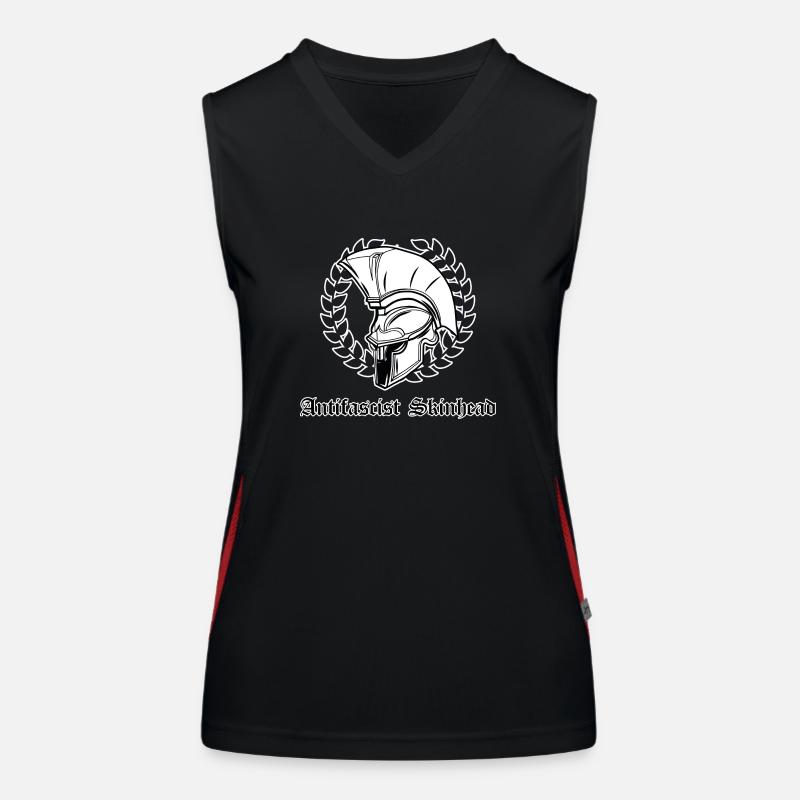 Skinhead antifasciste Débardeur respirant contrasté Femme