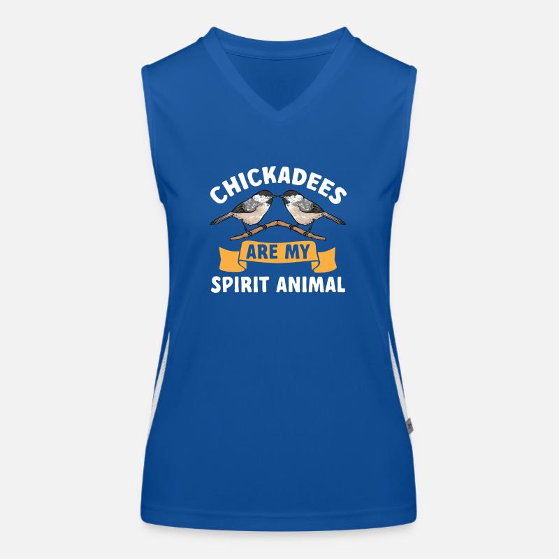 Meise Vogel Chickadee Vogelbeobachtung Funktionelles Kontrast-Tank Top für Frauen