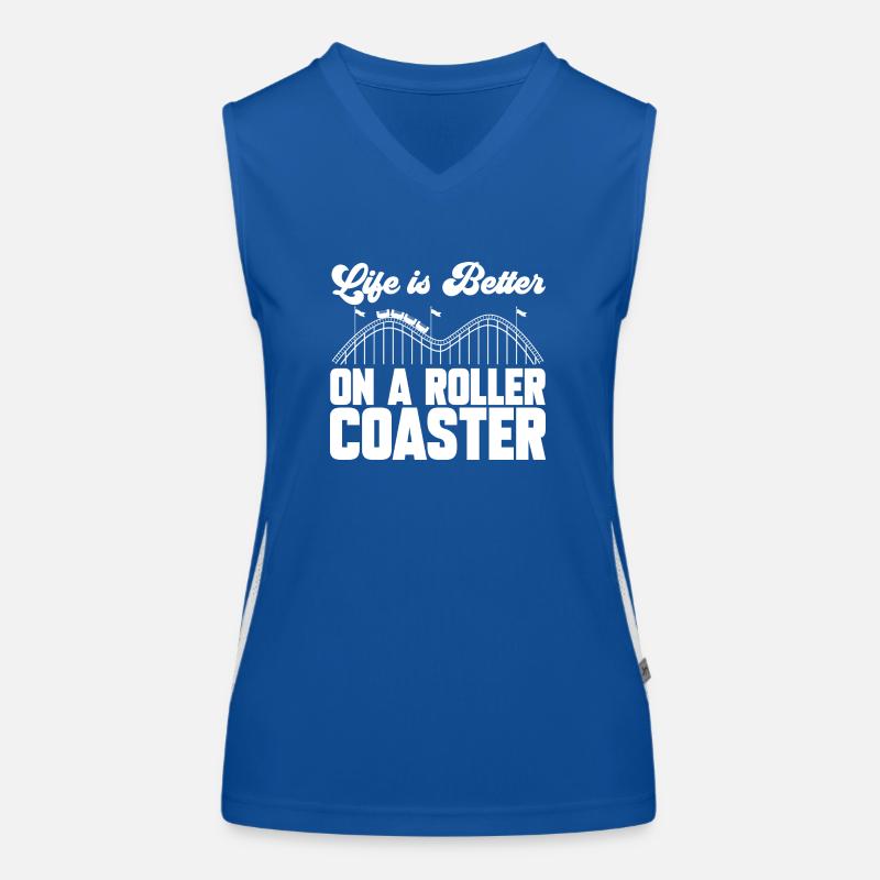 Roller Coaster Roller Coaster Amusement Park Women's Functional Contrast Tank Top