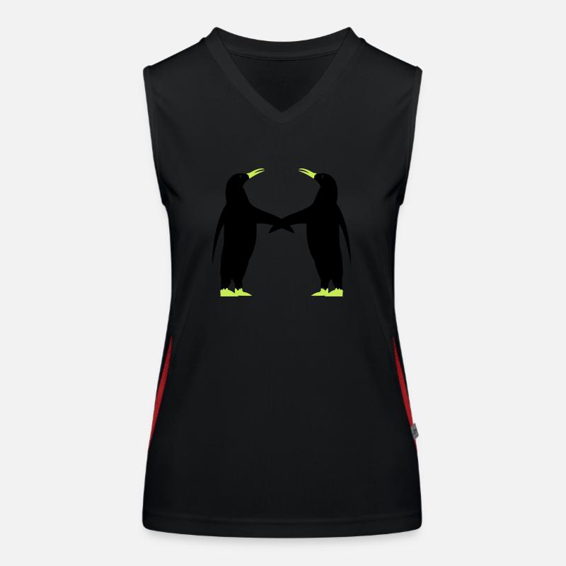 pinguin 2 Funktionelles Kontrast-Tank Top für Frauen