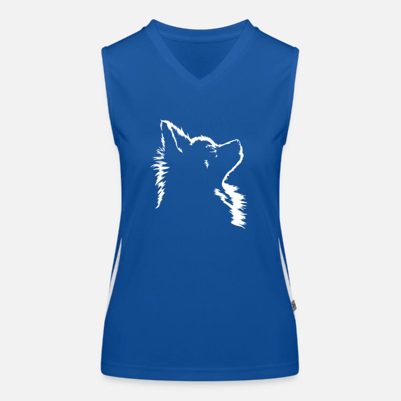 Pomeranian Hund Hunde Zwergspitz Wilsigns Funktionelles Kontrast-Tank Top für Frauen