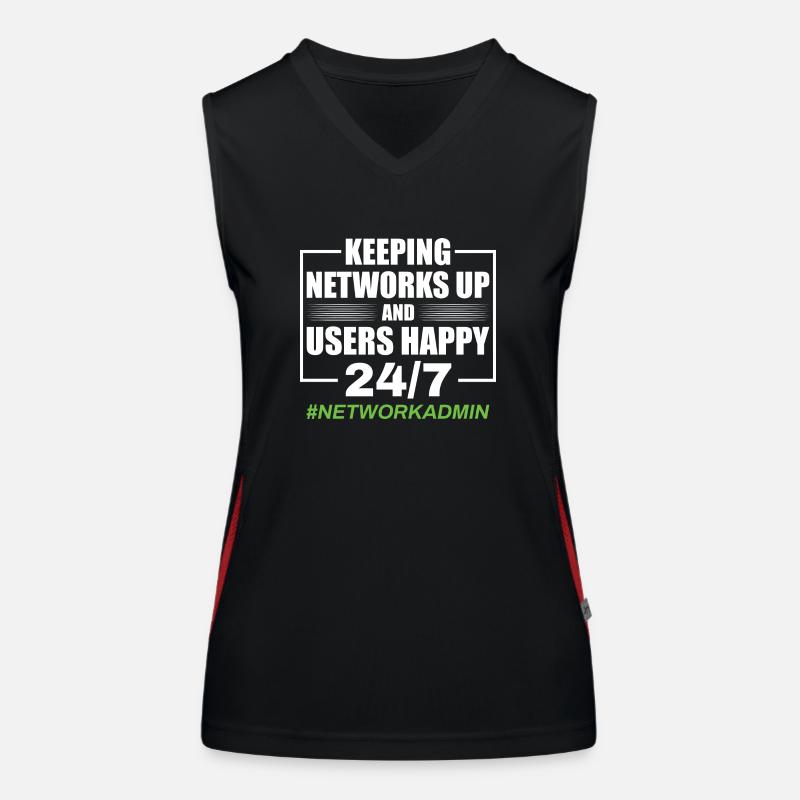 Network Administrator Network Engineer Women's Functional Contrast Tank Top