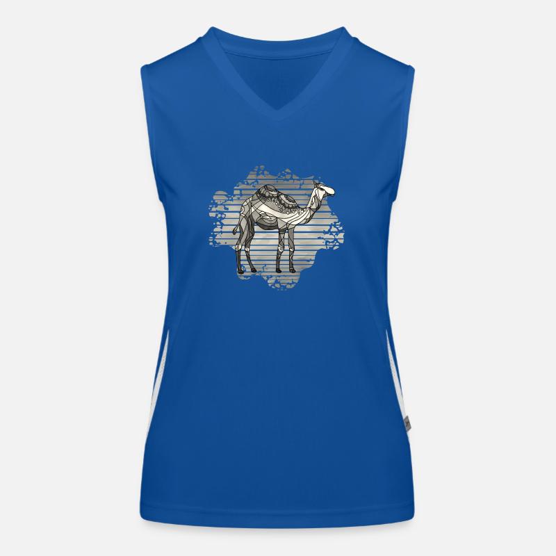 Kamel Funktionelles Kontrast-Tank Top für Frauen