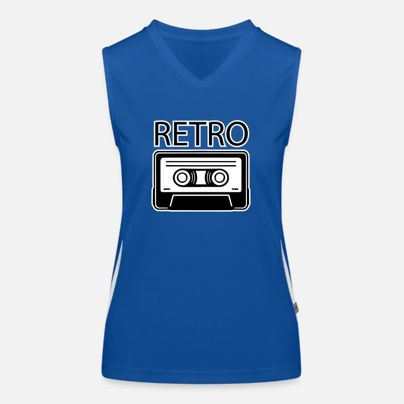 Oldschool Kassette - RETRO Design Funktionelles Kontrast-Tank Top für Frauen