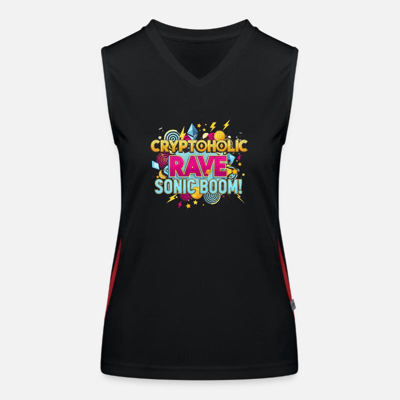 Crypto Trader Techno Art Women's Functional Contrast Tank Top