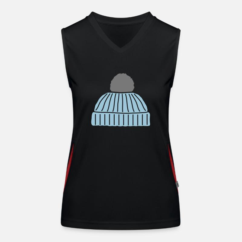 Hat, bobble hat 2 colors Women's Functional Contrast Tank Top